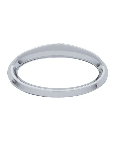 UP20592-Chrome Plastic Bezels With Visor For 3" X 1-1/8" Peterbilt Door Emblem (Card of 2)