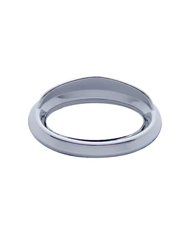 UP20593-Chrome Bezel For 1-3/4" X 3/4" Peterbilt Glove Box Emblem