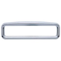 UP20595-Chrome Bezel With Visor For 4-3/8" X 7/8" Kenworth Glove Box Emblem