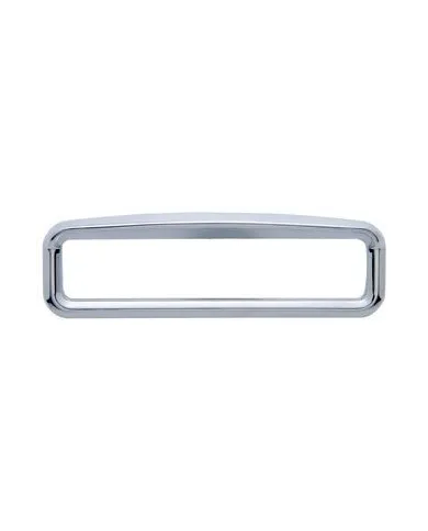 UP20595-Chrome Bezel With Visor For 4-3/8" X 7/8" Kenworth Glove Box Emblem