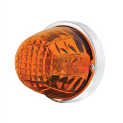 UP20719-Glass Crystal Flush Mount Kit - Dark Amber