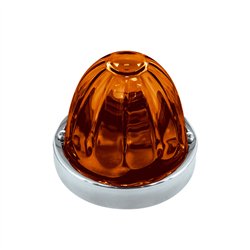 UP20721-Glass Watermelon Flush Mount Kit - Dark Amber