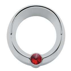 UP20834-Signature Series Small Gauge Cover With Visor For Freightliner - Red Crystal