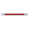 UP20866-Chrome Top Mud Flap Plate With 23 LED 17" Reflector Light Bar - Red LED/Red Lens (Each)