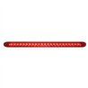 UP20866-Chrome Top Mud Flap Plate With 23 LED 17" Reflector Light Bar - Red LED/Red Lens (Each)