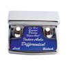 UP21010-Chrome Plastic Axle/Differential Switch Guard With Glossy Sticker For 1990-2010 Freightliner Classic-Blue
