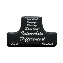 UP21010-1K-"Axle Differential" Switch Guard Sticker Only - Glossy Black