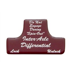 UP21010-1R-"Axle Differential" Switch Guard Sticker Only - Candy Red
