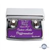 UP21013-Chrome Plastic Axle/Differential Switch Guard With Glossy Sticker For 1990-2010 Freightliner Classic-Purple