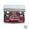 UP21014-Chrome Plastic Axle/Differential Switch Guard With Glossy Sticker For 1990-2010 Freightliner Classic-Red