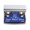UP21020-Chrome Plastic Fifth Wheel Switch Guard With Glossy Sticker For 1990-2010 Freightliner Classic- Blue Sticker