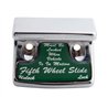 UP21021-Chrome Plastic Fifth Wheel Switch Guard With Glossy Sticker For 1990-2010 Freightliner Classic- Green Sticker