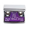 UP21023-Chrome Plastic Fifth Wheel Switch Guard With Glossy Sticker For 1990-2010 Freightliner Classic- Purple Sticker