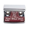 UP21024-Chrome Plastic Fifth Wheel Switch Guard With Glossy Sticker For 1990-2010 Freightliner Classic- Red Sticker