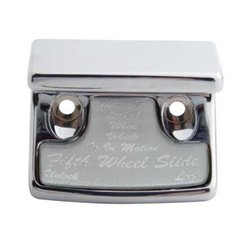 UP21025-Chrome Plastic Fifth Wheel Switch Guard With Glossy Sticker For 1990-2010 Freightliner Classic- Silver Sticker