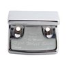 UP21025-Chrome Plastic Fifth Wheel Switch Guard With Glossy Sticker For 1990-2010 Freightliner Classic- Silver Sticker