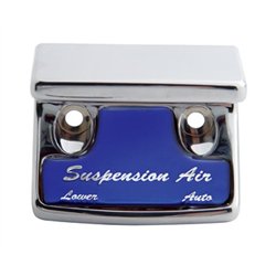 UP21026-Chrome Plastic Suspension Air Switch Guard With Glossy Sticker For 1990-2010 Freightliner Classic-Blue