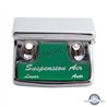 UP21027-Chrome Plastic Suspension Air Switch Guard With Glossy Sticker For 1990-2010 Freightliner Classic-Green