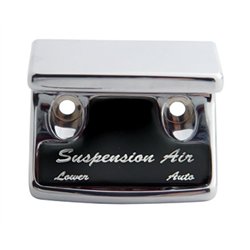 UP21028-Chrome Plastic Suspension Air Switch Guard With Glossy Sticker For 1990-2010 Freightliner Classic-Black