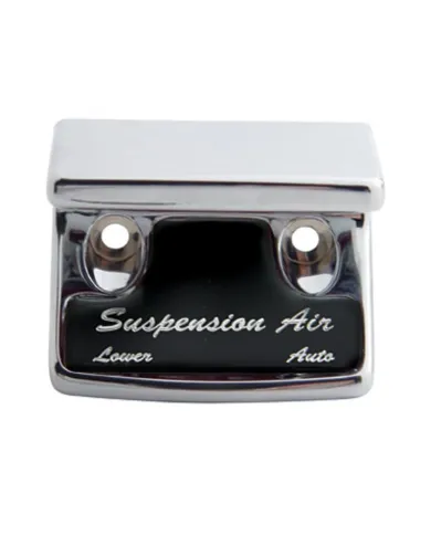 UP21028-Chrome Plastic Suspension Air Switch Guard With Glossy Sticker For 1990-2010 Freightliner Classic-Black