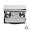 UP21031-Chrome Plastic Suspension Air Switch Guard With Glossy Sticker For 1990-2010 Freightliner Classic-Silver