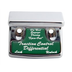 UP21045-"Traction Control Differential" Switch Guard With Green Sticker