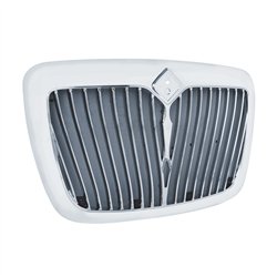 UP21164-Chrome Grille With Curved Bars & Bug Screen For 2006-2017 International Prostar
