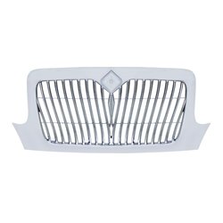 UP21206-Chrome Grille With Curved Grille Bars For 2002-2018 International Durastar