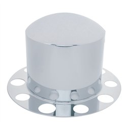 UP21210-Stainless Dome Rear Axle Cover 2PC Kit For 1-1/2" Nut Cover - Steel Wheel