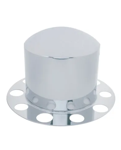 UP21210-Stainless Dome Rear Axle Cover 2PC Kit For 1-1/2" Nut Cover - Steel Wheel