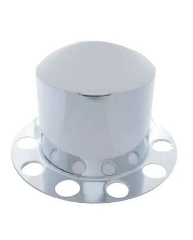 UP21211-Stainless Dome Rear Axle Cover 2PC Kit For 1-1/2" Nut Cover - Aluminum Wheel