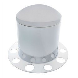 UP21212-Stainless Dome Rear Axle Cover 3PC Kit For 1-1/2" Nut Cover - Steel Wheel