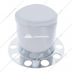 UP21213-Stainless Dome Rear Axle Cover 3PC Kit For 1-1/2" Nut Cover - Aluminum Wheel