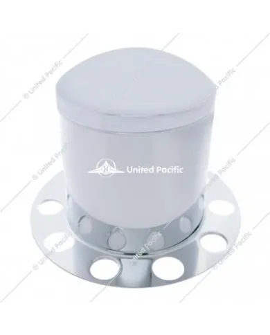 UP21213-Stainless Dome Rear Axle Cover 3PC Kit For 1-1/2" Nut Cover - Aluminum Wheel