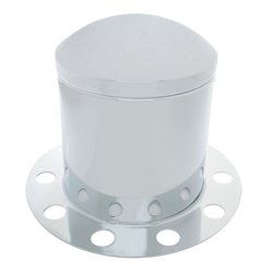 UP21221-Stainless Dome Rear Axle Cover 3PC Kit For 33mm Nut Cover - Steel/Aluminum Wheel