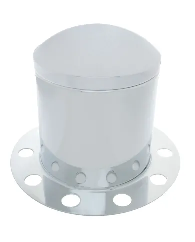 UP21221-Stainless Dome Rear Axle Cover 3PC Kit For 33mm Nut Cover - Steel/Aluminum Wheel
