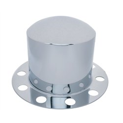 UP21223-Stainless Dome Rear Axle Cover 2PC Kit For 33mm Nut Cover - Steel/Aluminum Wheel