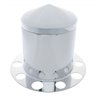 UP21224-Stainless Pointed Rear Axle Cover 3PC Kit For 1-1/2" Nut Cover - Steel Wheel