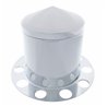 UP21225-Stainless Pointed Rear Axle Cover 3PC Kit For 1-1/2" Nut Cover - Aluminum Wheel