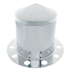 UP21226-Stainless Pointed Rear Axle Cover 3PC Kit For 33mm Nut Cover - Steel/Aluminum Wheel