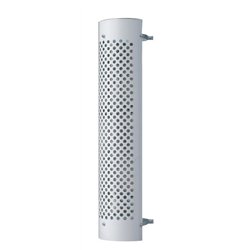 UP21235-48" Tall 180 Degree Stainless Exhaust Muffler Shield For 7" Diameter Exhaust - Round Slot
