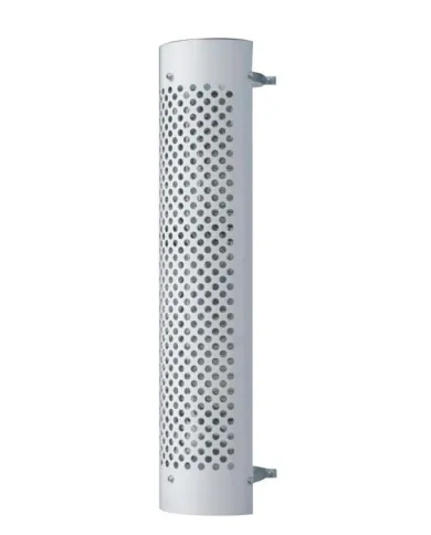 UP21236-48" Tall 180 Degree Stainless Exhaust Muffler Shield For 8" Diameter Exhaust - Round Slot