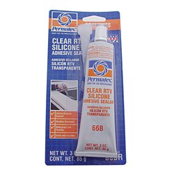 UP21718-2-Clear RTV Silicone Sealant Adhesive - 3 Ounce Tube