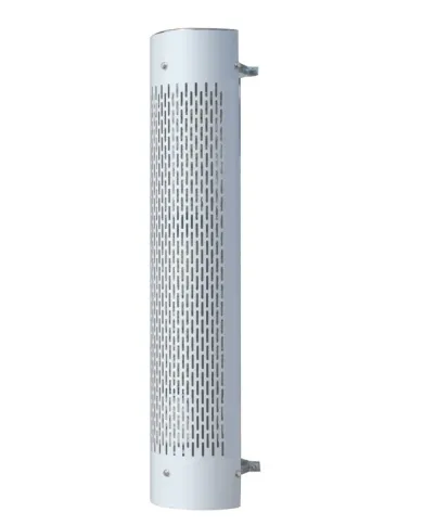 UP21237-48" Tall 180 Degree Stainless Exhaust Muffler Shield For 5" Diameter Exhaust - Vertical Slot