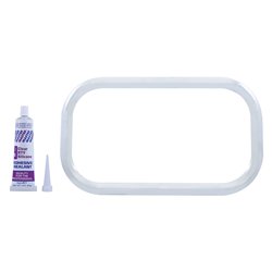 UP21719-Stainless Curved View Window Trim With Sealant Adhesive For Freightliner