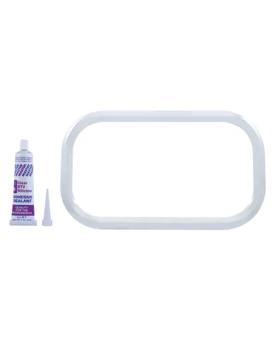 UP21719-Stainless Curved View Window Trim With Sealant Adhesive For Freightliner