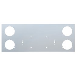 UP21475-33-3/4" Stainless Steel Rear Center Light Panel With Four 4" Light Cutouts