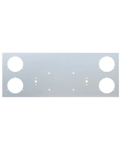 UP21475-33-3/4" Stainless Steel Rear Center Light Panel With Four 4" Light Cutouts
