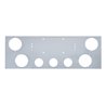 UP21495-Stainless Steel Rear Center Light Panel With Four 4" Light Cutouts & Three 2.5" Light Cutouts