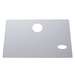 UP21520-Stainless Glove Box Cover With Oval Cutout For Early Peterbilt